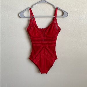 Red Lace Bodysuit